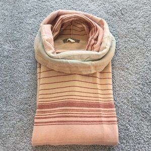 Striped J. Crew Beige Cowel Neck Sweater. Size S